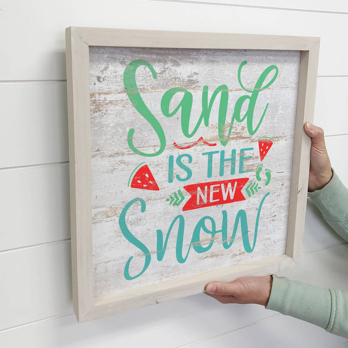 Sand is the New Snow - Beach House Word Sign Decor - Framed