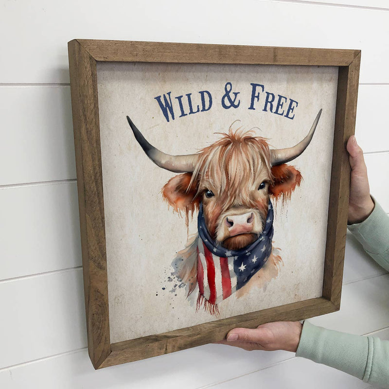 Wild and Free Highland Cow - Cute America Farm Animals