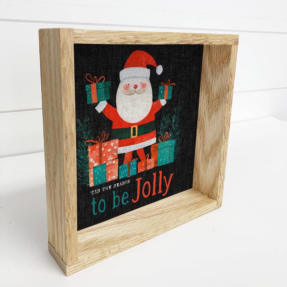 Tis the Season to Be Jolly - Christmas Canvas Art - Framed