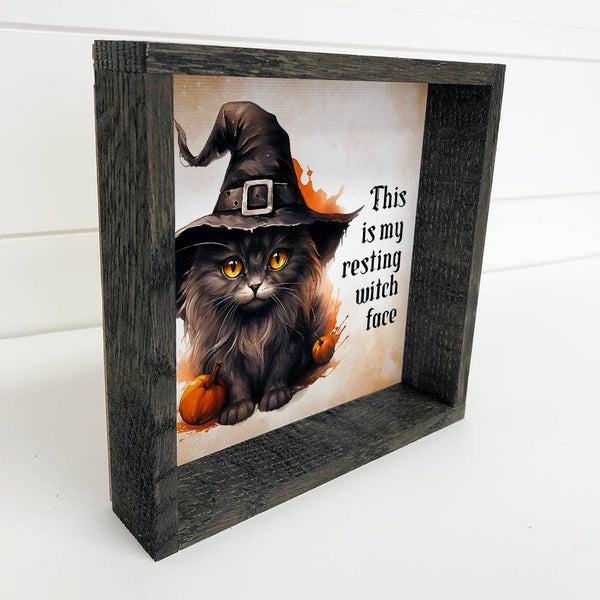 Resting Witch Face - Funny Framed Halloween Art - Animal Art