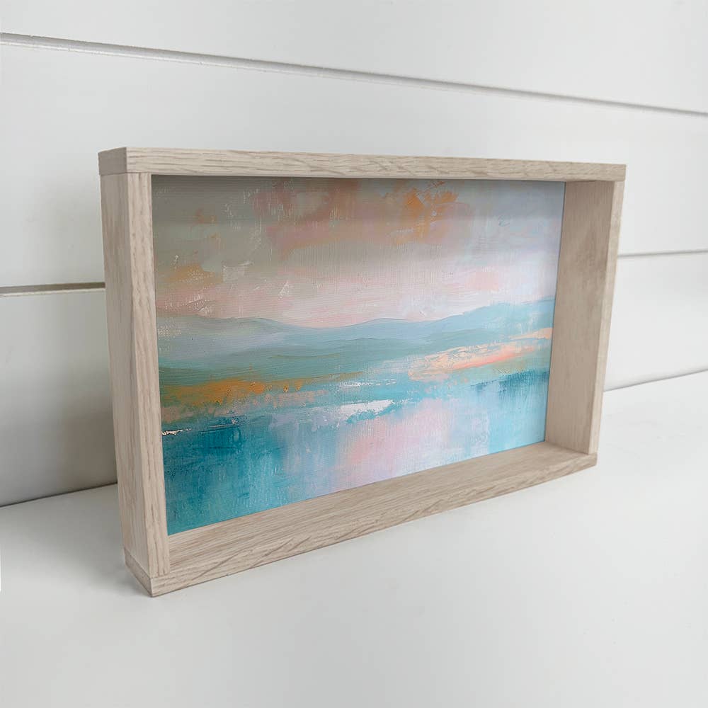 Hazy Pastels - Pastel Abstract Canvas Art - Wood Framed Art