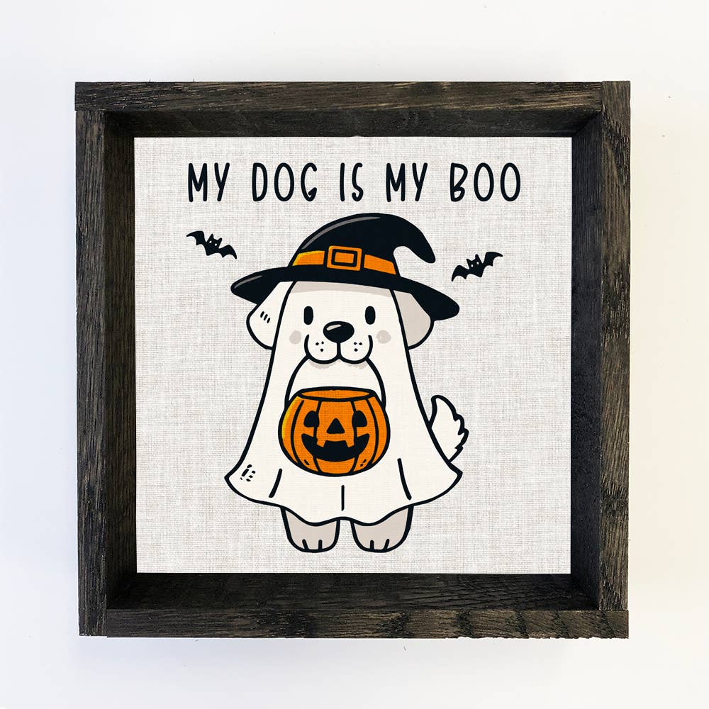 Funny Halloween My Dog is My Boo - Cute Halloween Canvas Art