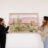 Pink Sky Desert - Framed Nature Photograph - Desert Wall Art