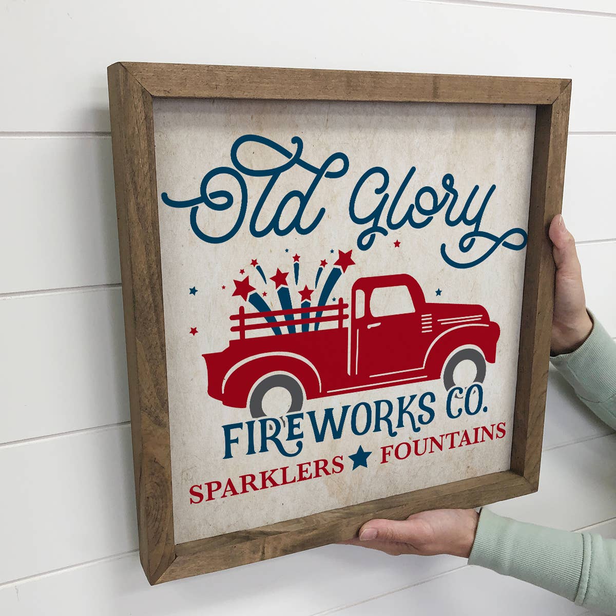 Old Glory Fireworks Truck- July 4th Wall Decor