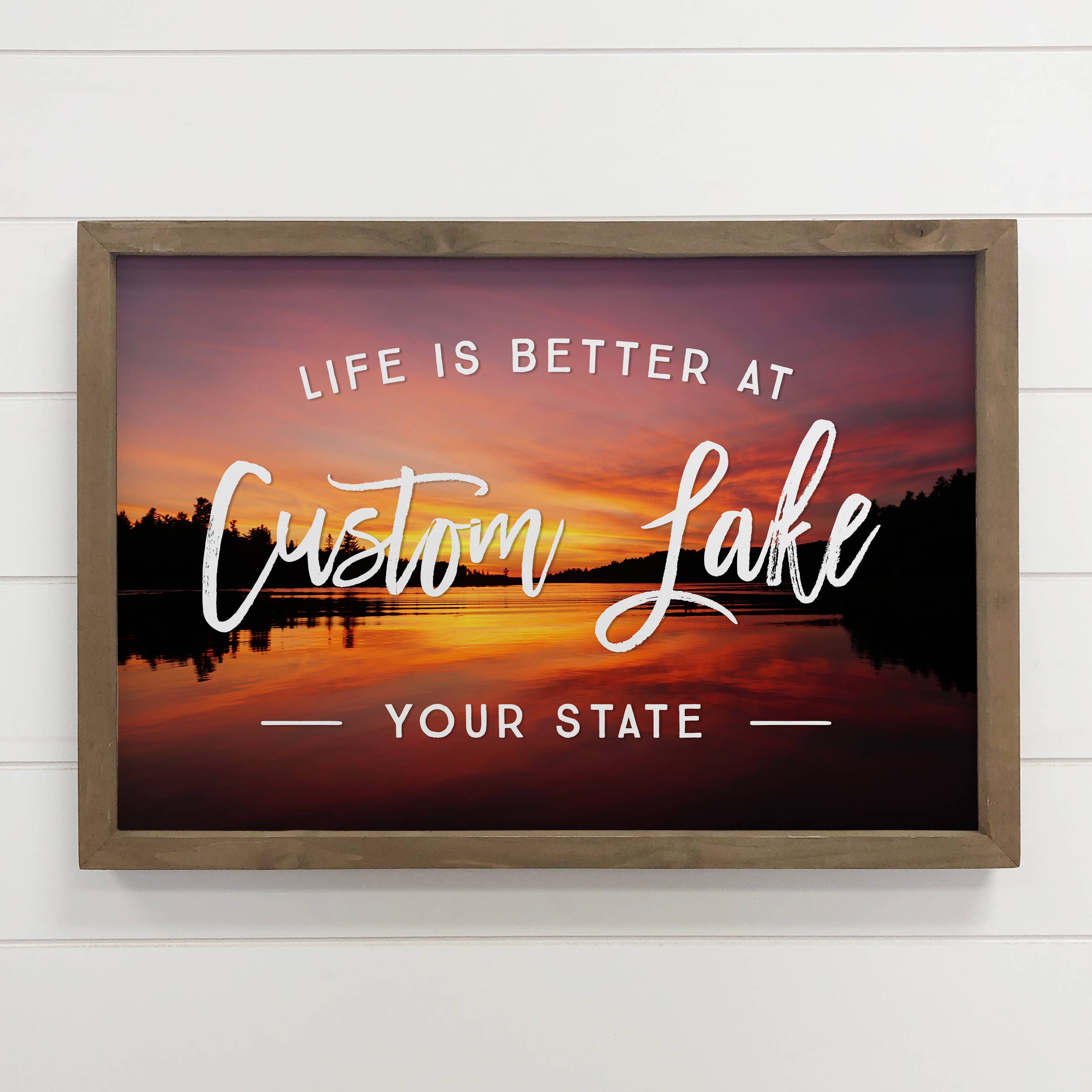 Life is Better at Custom Lake Photo - Custom Canvas Art