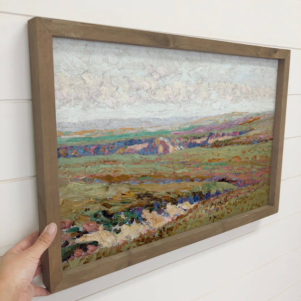 Little Arkansas River - River Landscape Canvas Art - Framed