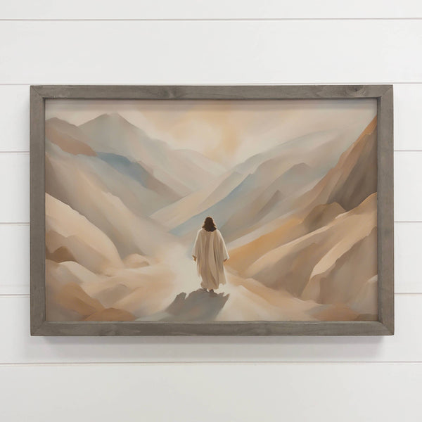 Jesus Christ in the Mountain Valley - Jesus Canvas Art