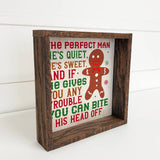 The Perfect Man - Funny Framed Holiday Word Sign Decor