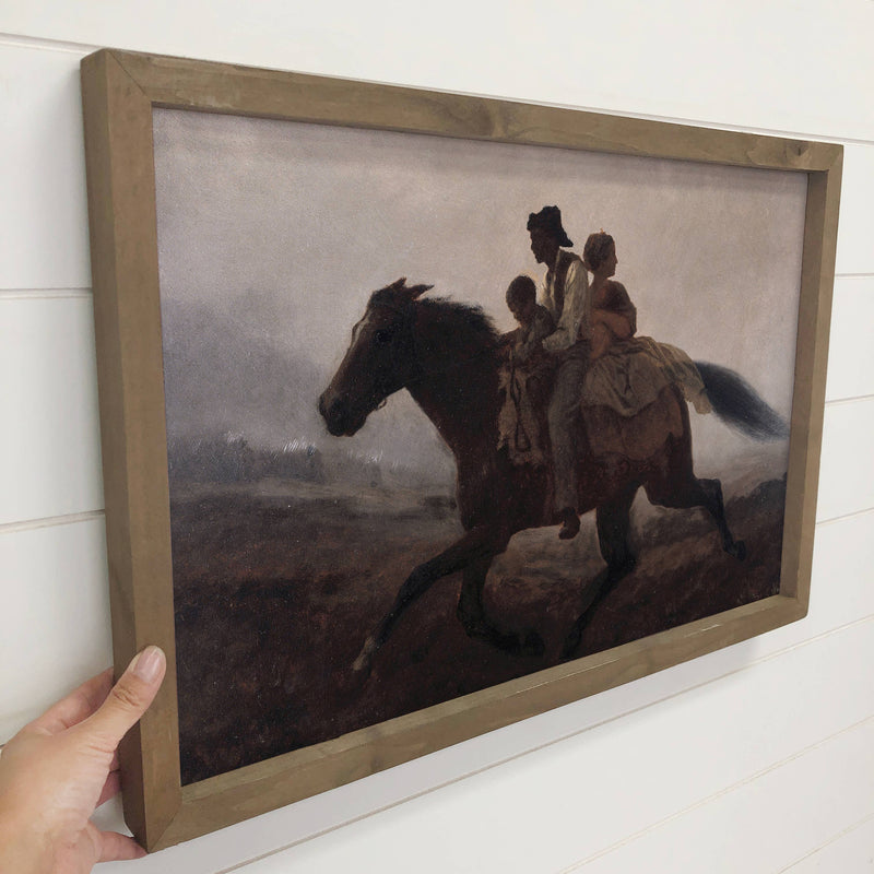 Civil War Ride for Liberty - Horse Ride Canvas Art - Framed