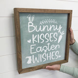 Bunny Kisses Easter Wishes - Cute Easter Canvas Art