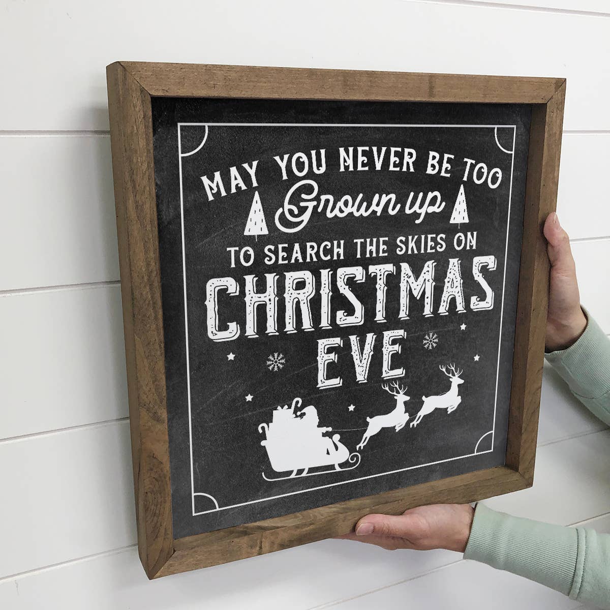 May You Never Be Too Grown Up - Christmas Canvas Art - Frame