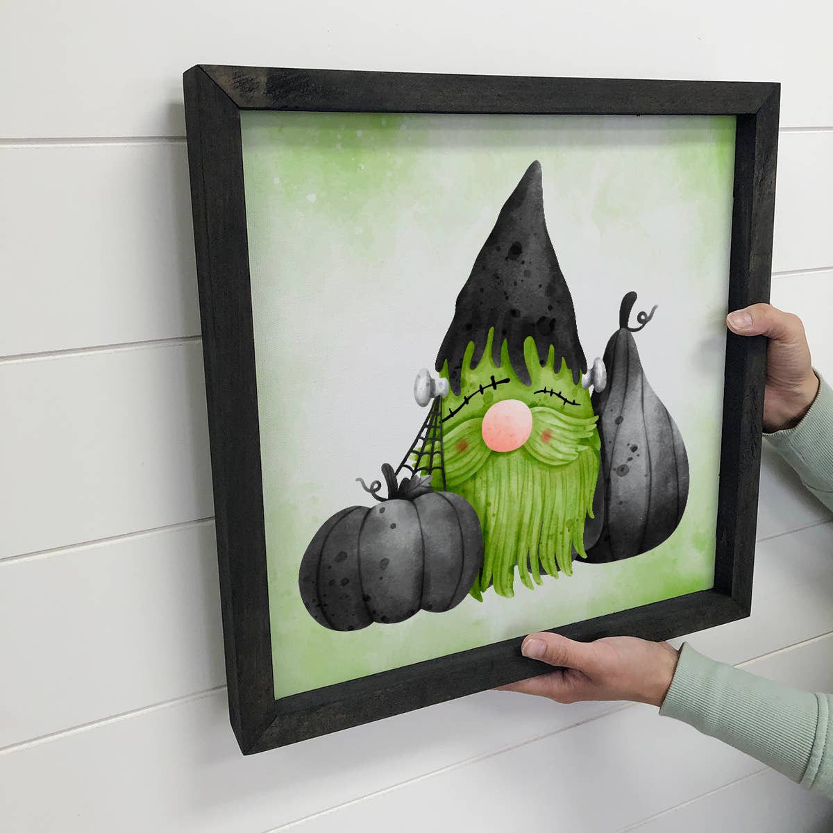 Frankenstein Gnome - Cute Halloween Art - Halloween Art