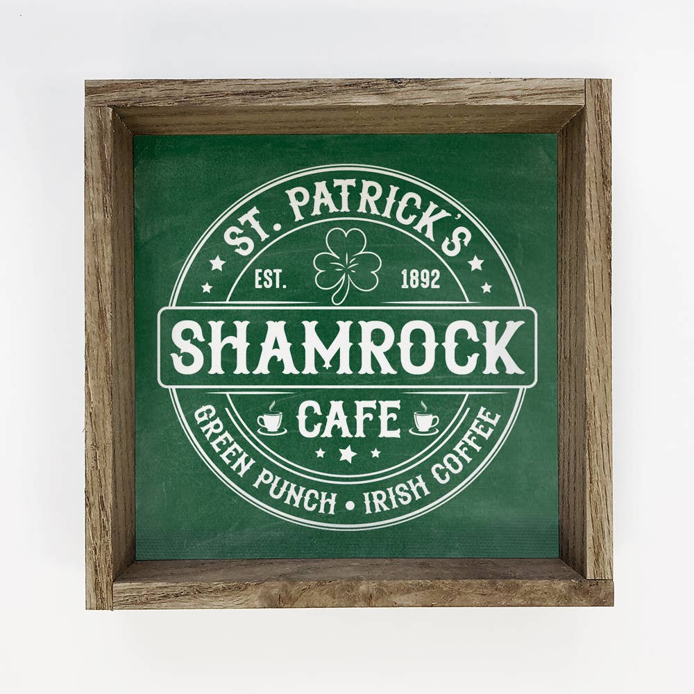 St. Patrick's Shamrock Cafe Coffee - St. Patrick's Day Art