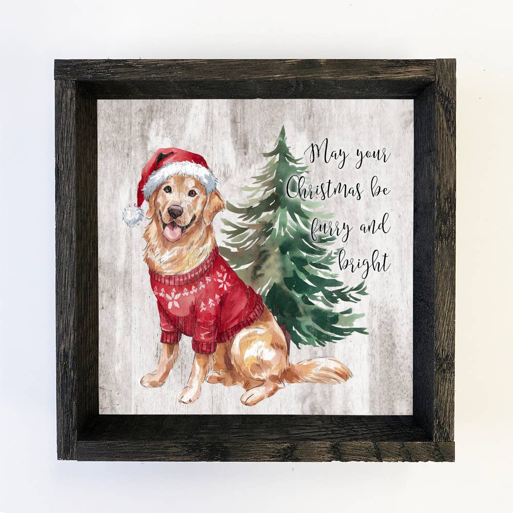 May Your Christmas Be Furry and Bright - Christmas Canvas