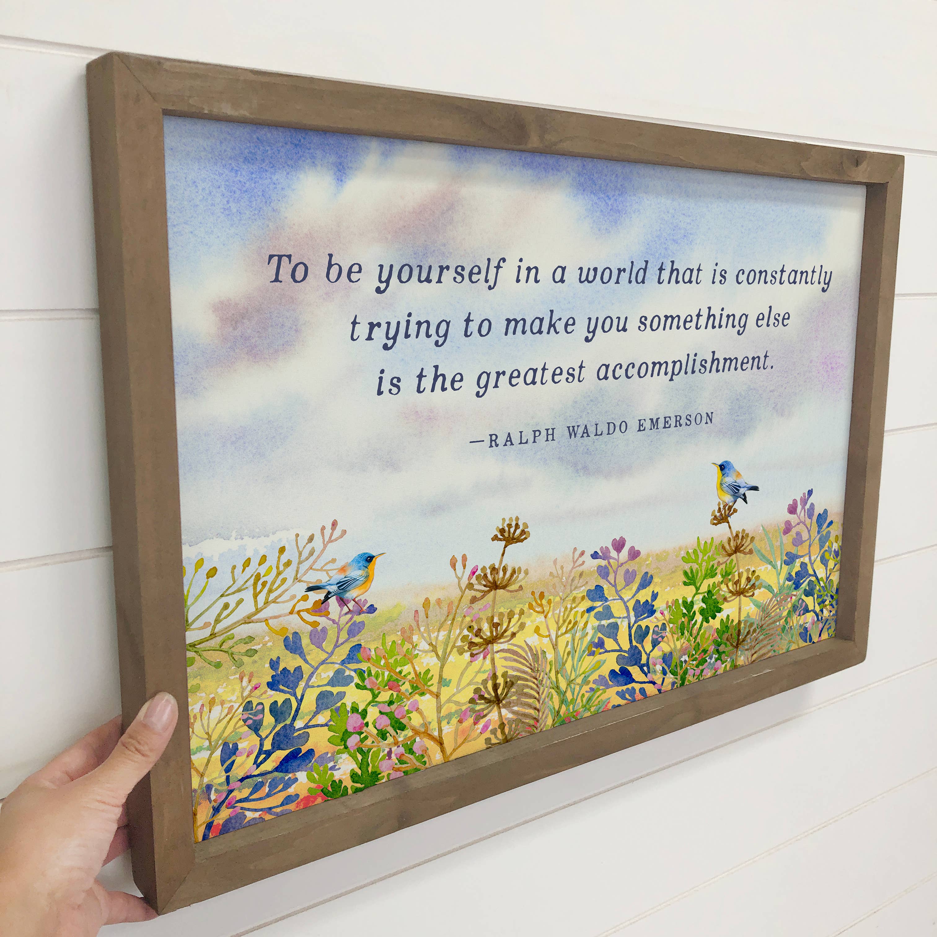 Be Yourself Quote Flowers - Ralph Waldo Emerson - Inspired