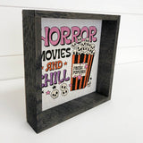 Retro Halloween Horror Movies - Cute Halloween Canvas Sign