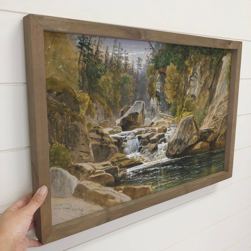 Adirondacks Ausable River - Cabin Wall Art - Framed Print