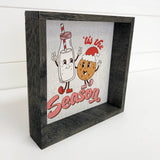 Tis the Season Milk & Cookies - Cute Holiday Canvas Art