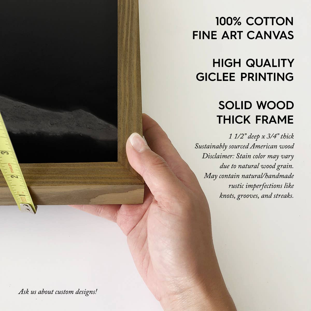 Welcome to Custom Lake Black Background - Wood Framed Sign