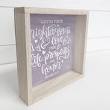 Whoever Pursues Righteousness Wall Art - Scripture Wall Art