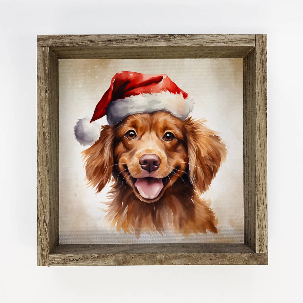 Long Haired Dachshund Santa Hat - Cute Holiday Animal Decor