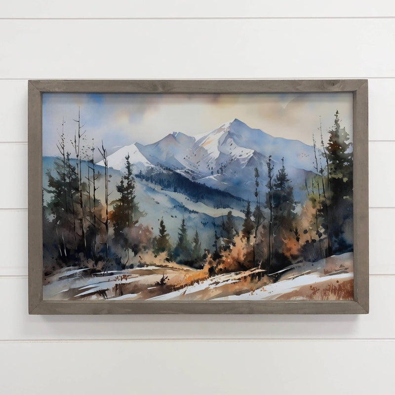Rocky Mountain Woods - Mountain Landscape Canvas Art