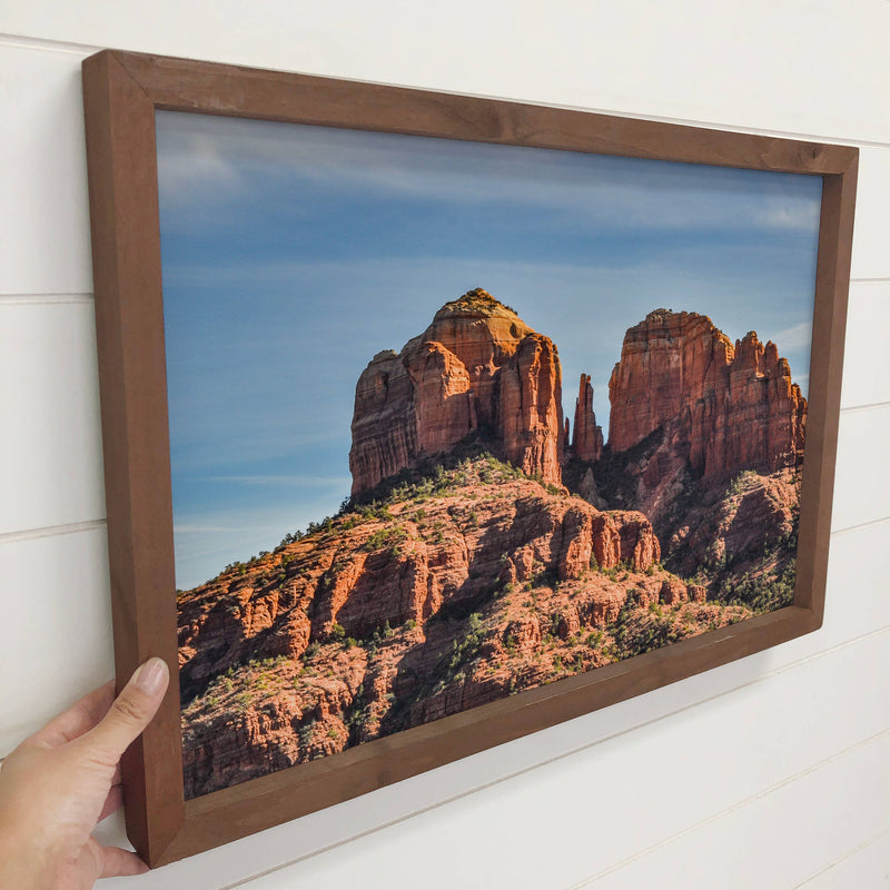 Cathedral Rock - Desert Photograph - Large Canvas Art Frame