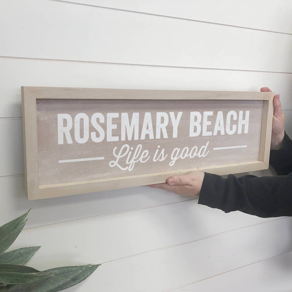 Customizable Life is Good Beach Sign - Vintage Block Sign