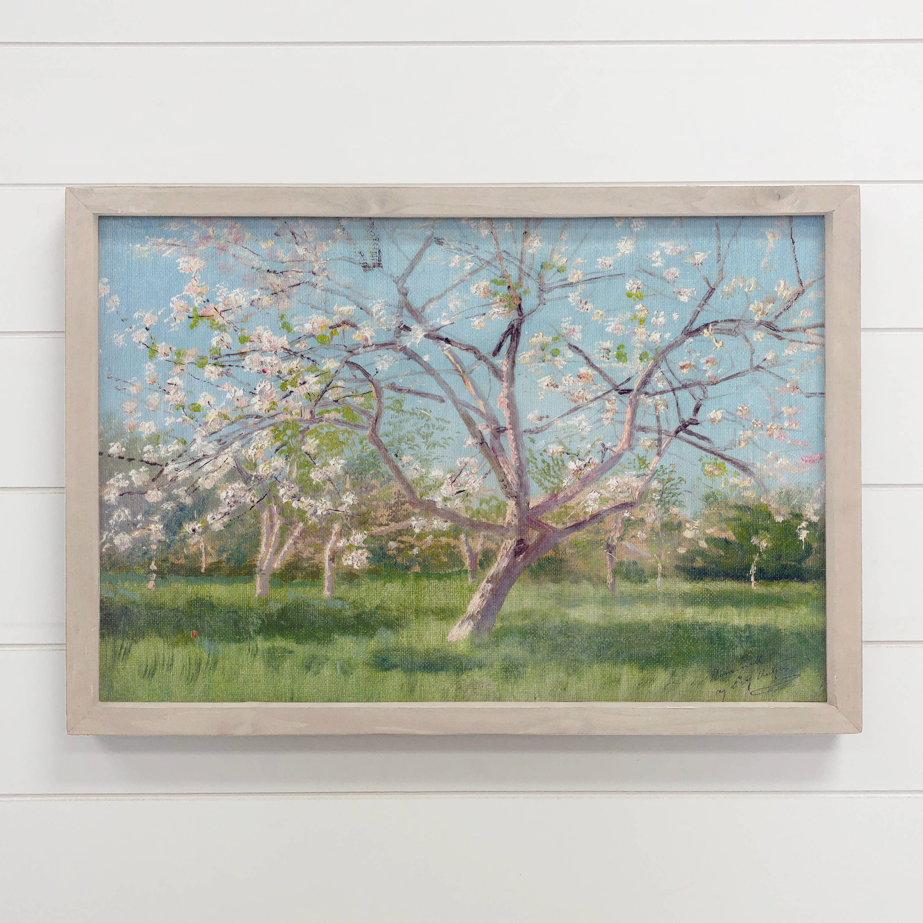 Apple Blossom Tree - Framed Nature Decor -Farmhouse Wall Art