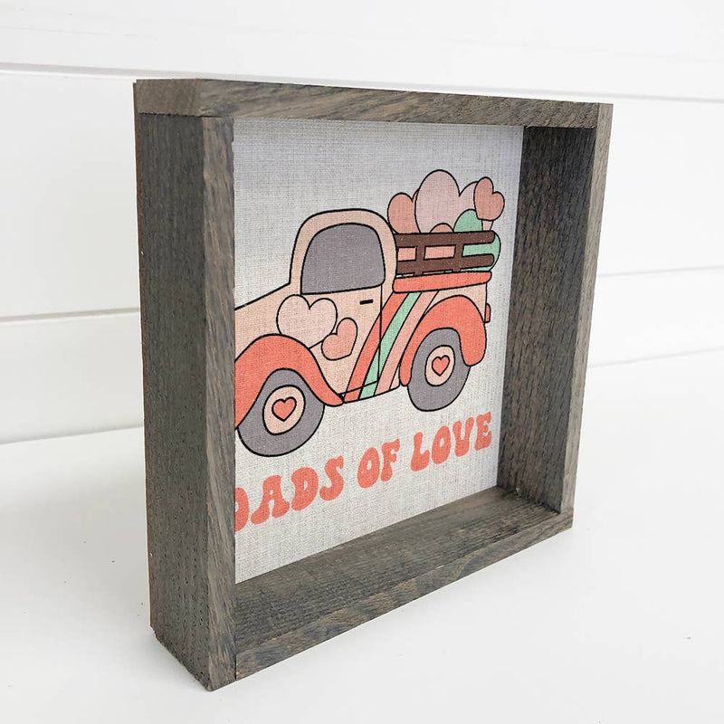 Loads of Love Retro Truck - Valentines Day Canvas Art