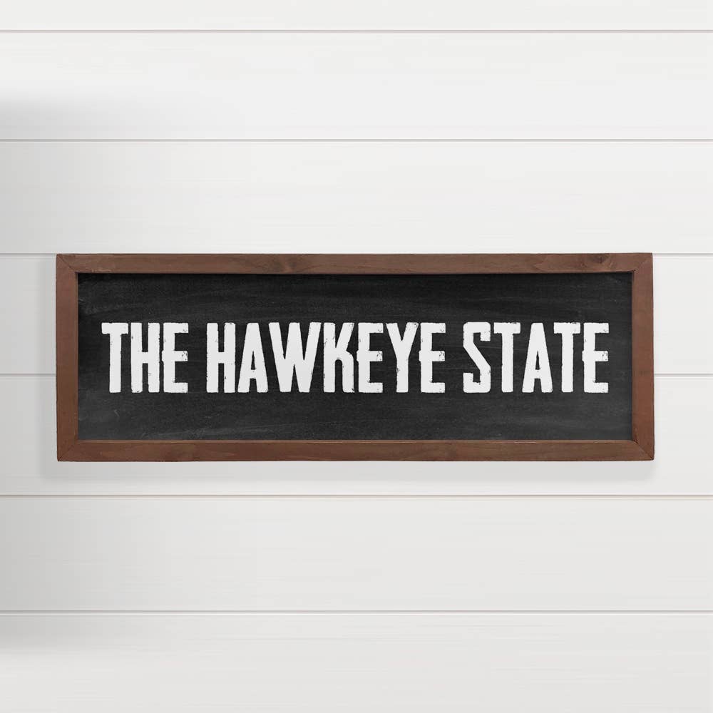 Custom State Nickname Wall Art - The Hawkeye State Sign