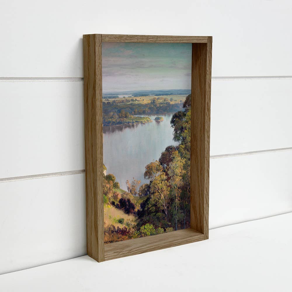 View of the Mississippi River - Nature Canvas Art - Framed