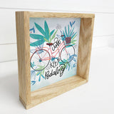 Get Well Card Sign- Just Keep Pedaling Small Canvas Sign