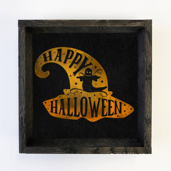 Happy Halloween Hat - Cute Halloween Sign - Halloween Art