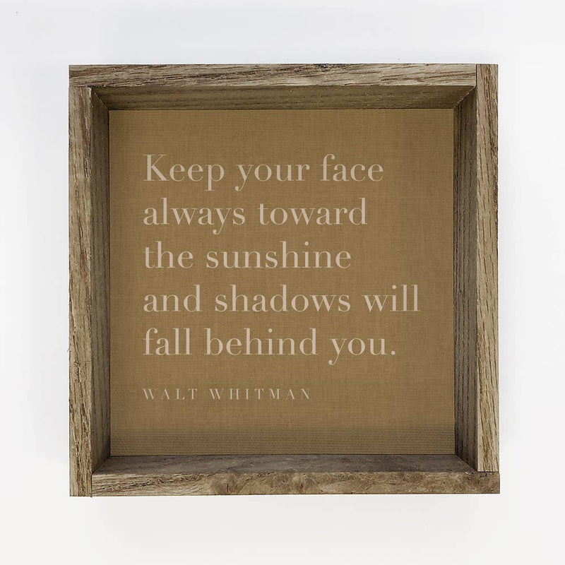 Quote Toward the Sunshine - Farmhouse Word Sign - Canvas Art