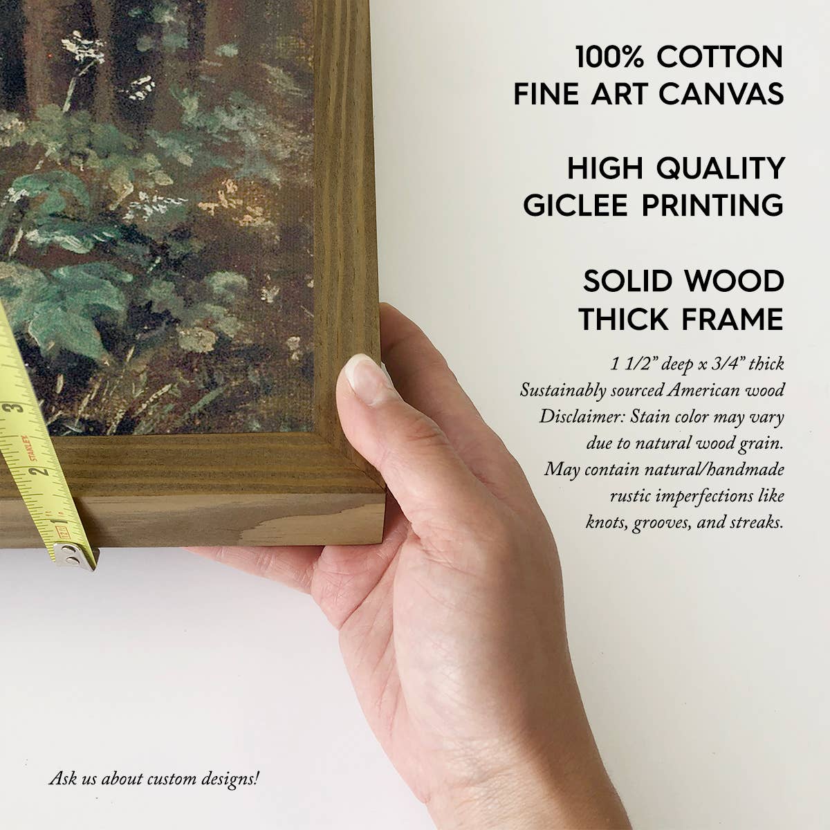 Girl in the Garden - Nature Canvas Art - Wood Framed Decor