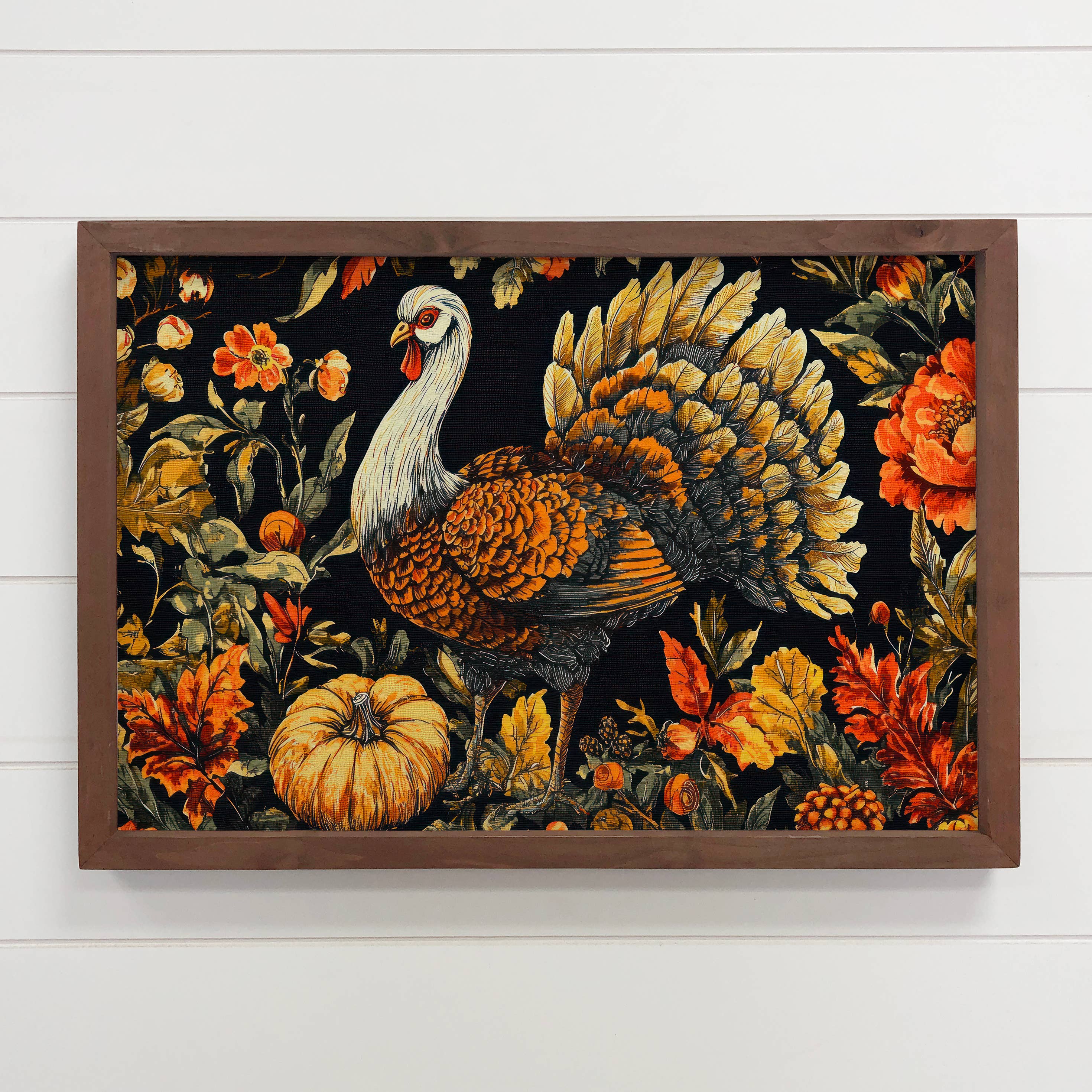 Dark Turkey Thanksgiving Painting - Thanksgiving Wall Art