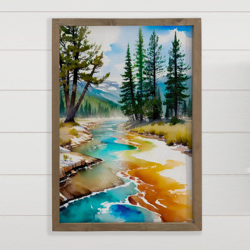 Scenic Stream Utah Mountains - Nature Landscape Canvas Art