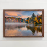 New England Fall - Framed Nature Wall Art - Cabin Wall Decor