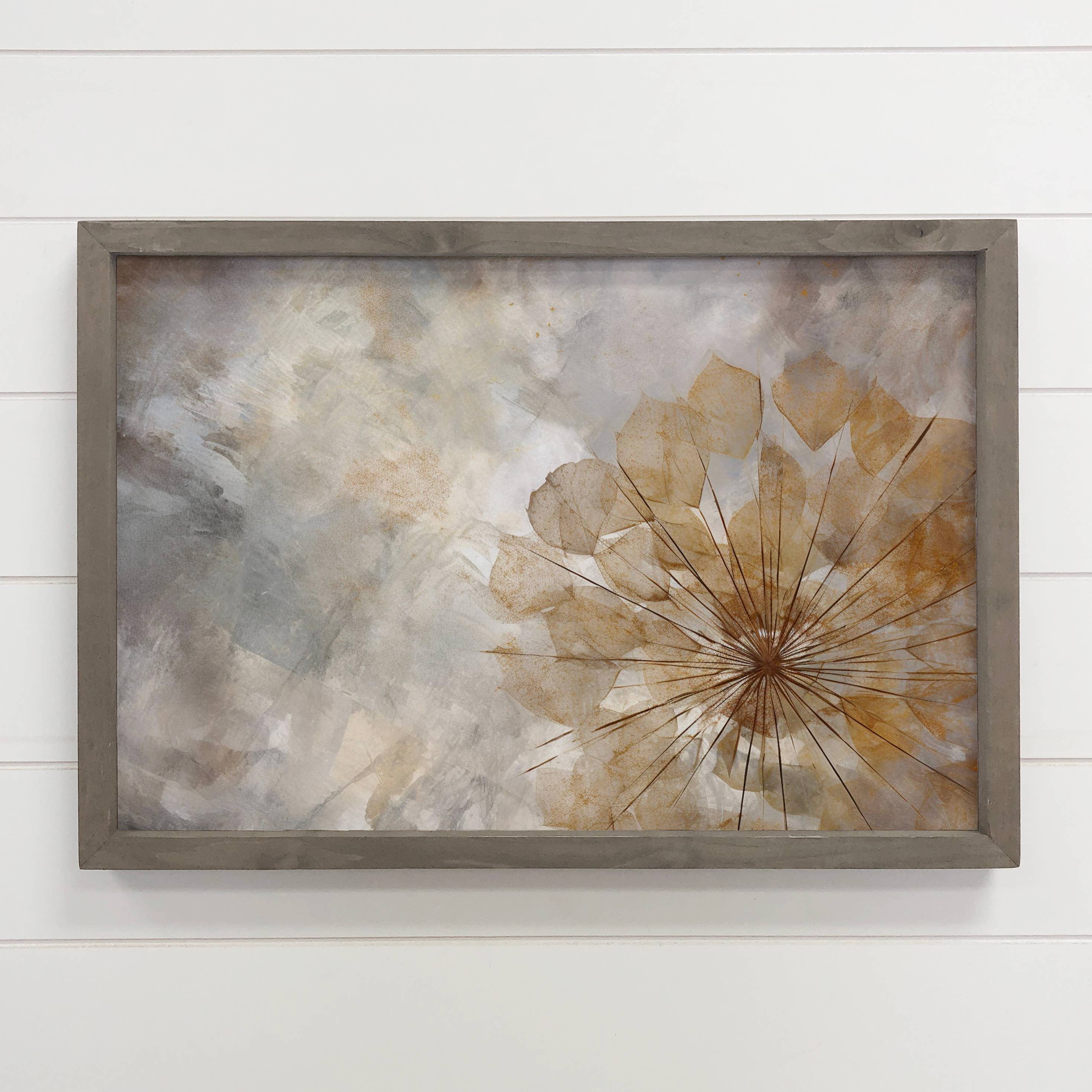 Abstract Primitive Petals - Abstract Canvas Art - Wood Frame