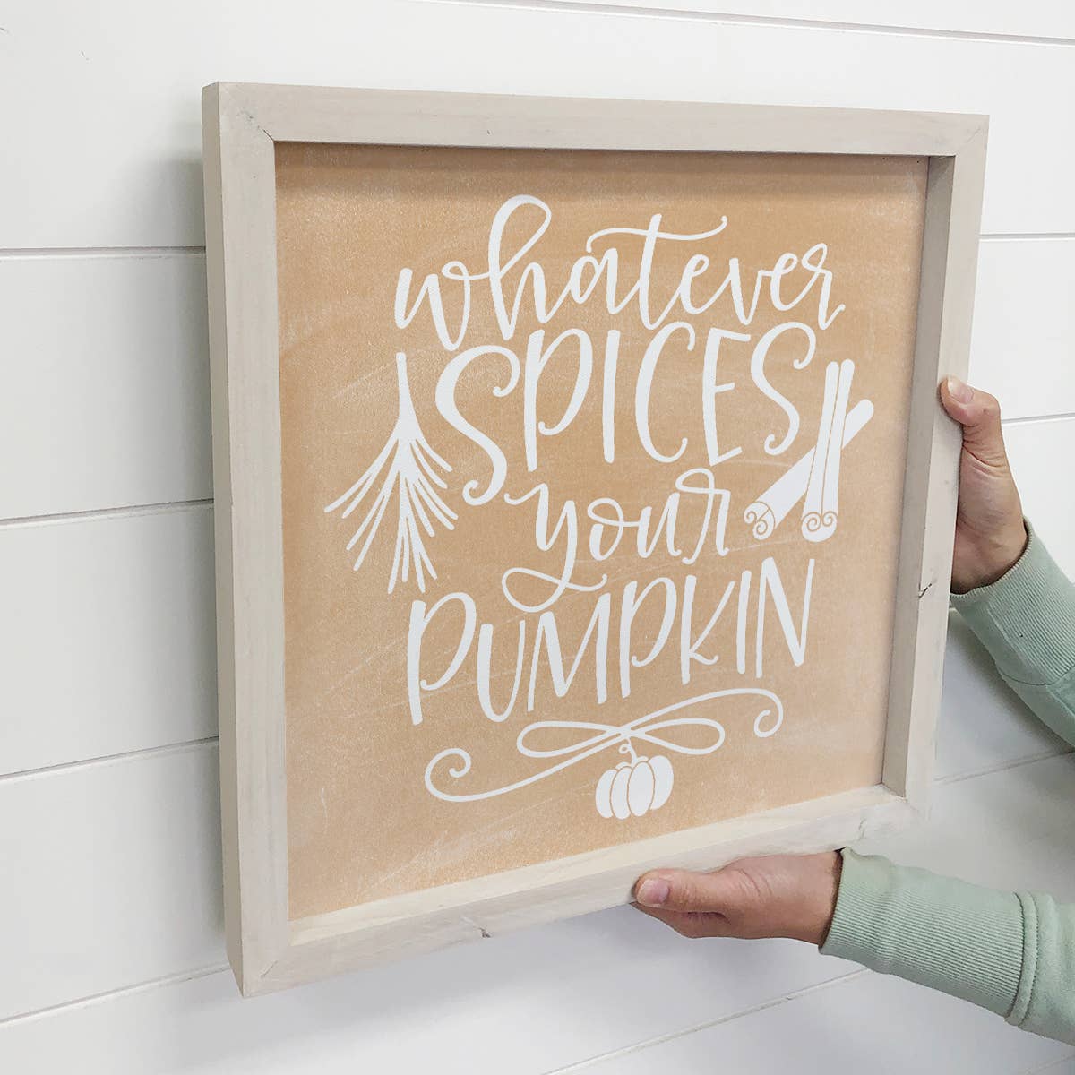 Whatever Spices Your Pumpkin - Thanksgiving Word Art - Frame