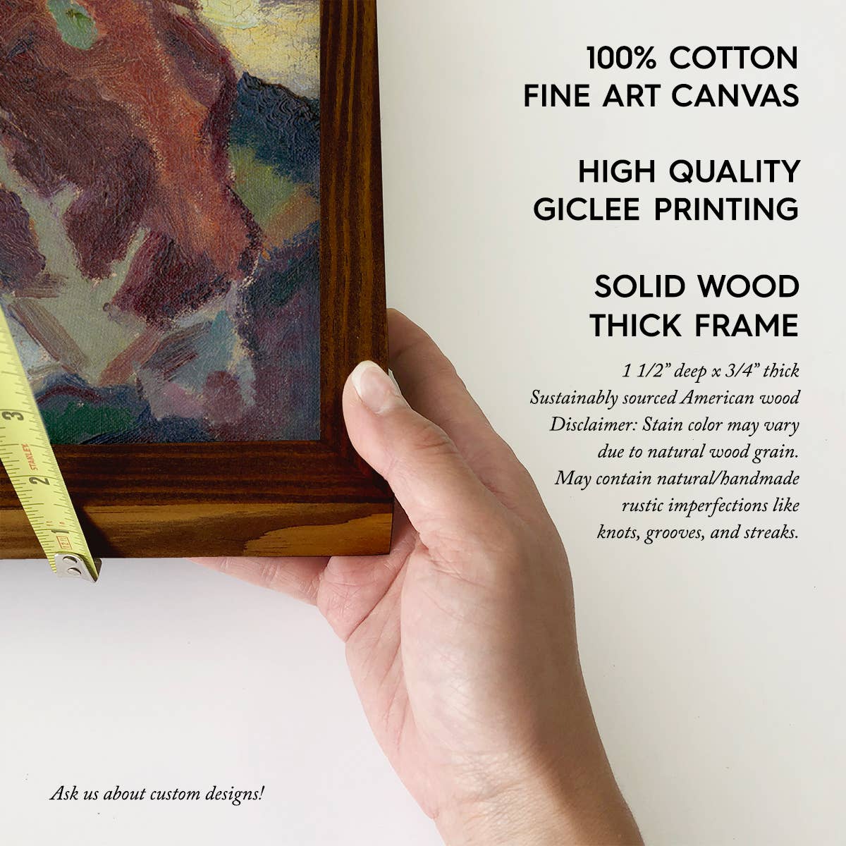 Cows on the River Bank - Cows Canvas Art - Wood Framed Art