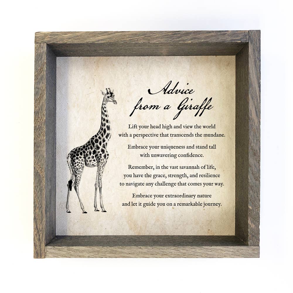 Advice from a Giraffe - Cute Safari Animal - Animal Advice