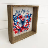 Land of the Free Butterfly - American Butterfly & Frame