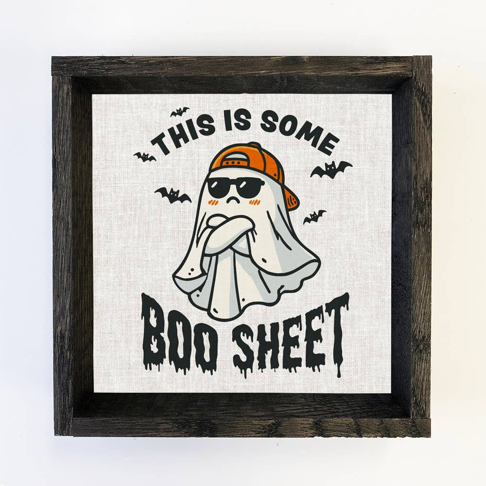 Funny Halloween This is Some Bull Sheet Ghost - Canvas Art