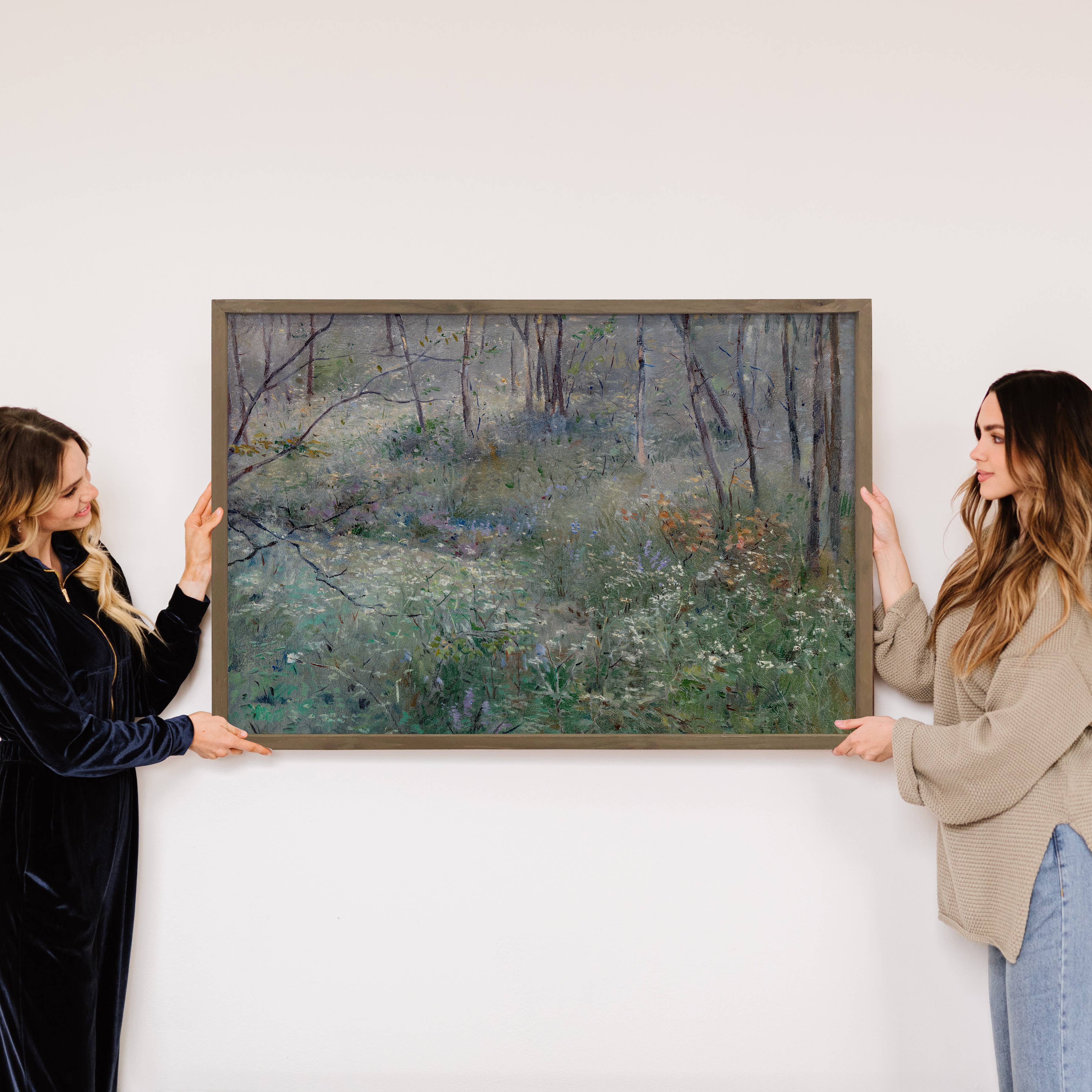 Flowers in the Wild - Flower Canvas Art - Wood Framed Art