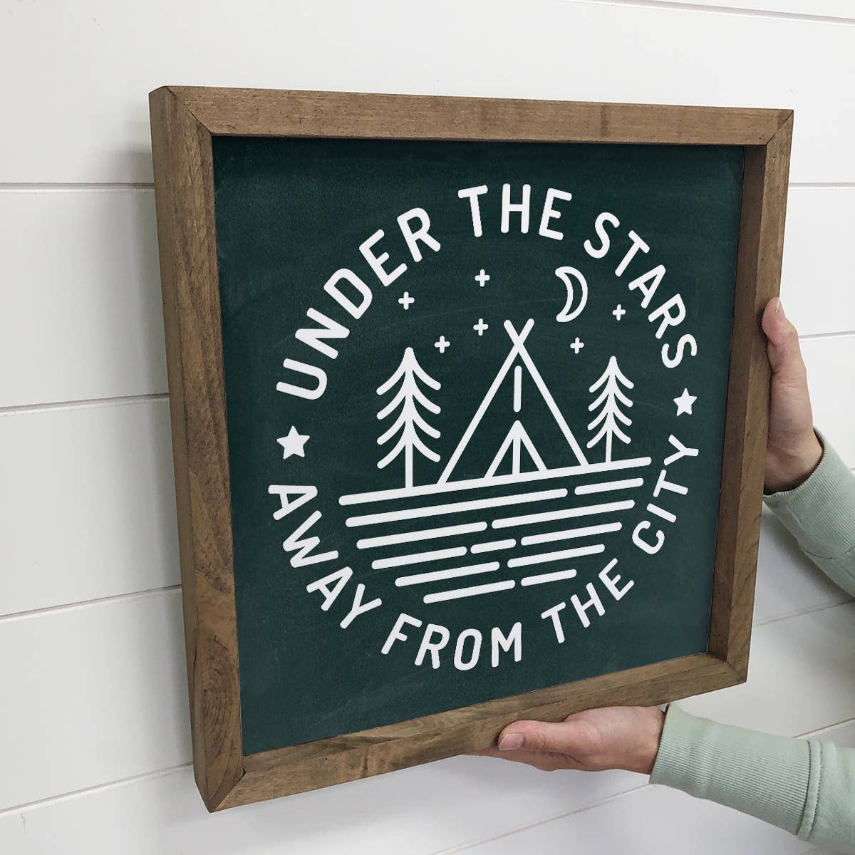 Under the Stars Away from the City - Frame Outdoor Word Sign