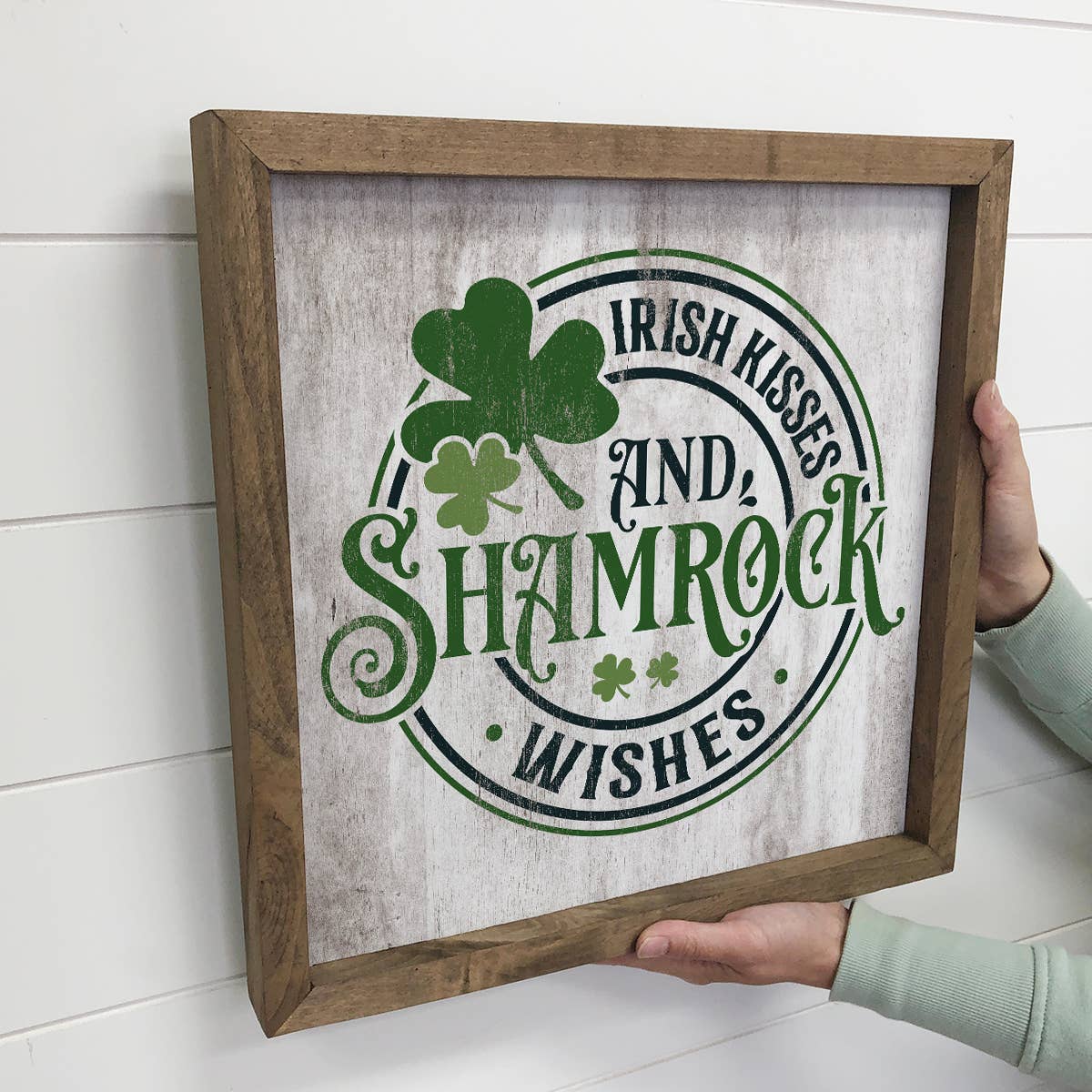 Irish Kisses Shamrock Wishes - St. Patrick's Day Canvas Art