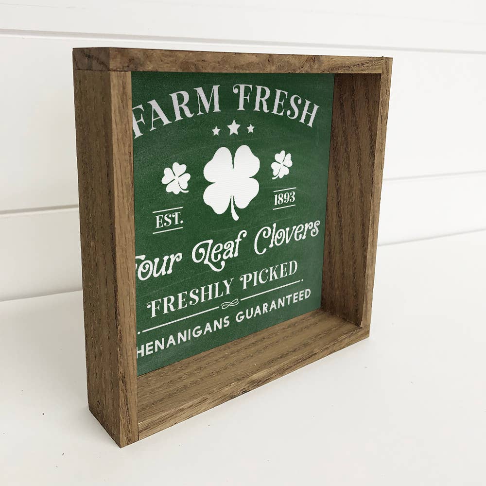 Farm Fresh Four Leaf Clovers Wall Art - St. Patrick's Decor