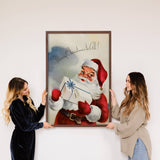 Santa Merry Christmas To All - Framed Christmas Canvas Decor